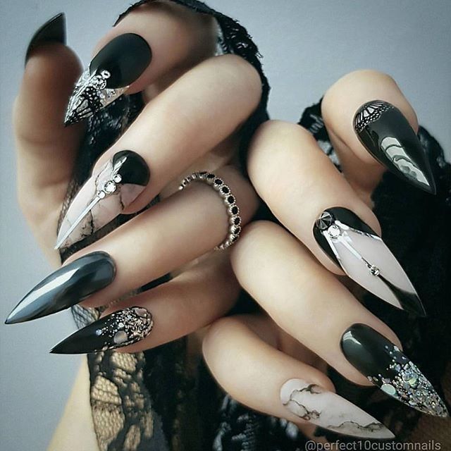 Victorian gothic gothic witch nails