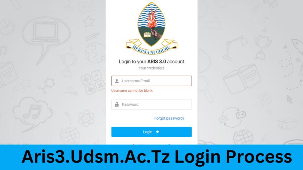 aris3.udsm.ac.tz login password